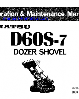 D60S-7(JPN) S/N 40001-UP Operation manual (English)