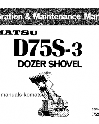 D75S-3(JPN) S/N 8951-10000 Operation manual (English)