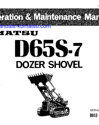 D65S-7(JPN) S/N 40001-UP Operation manual (English)