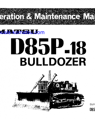 D85P-18(JPN) S/N 2001-UP Operation manual (English)