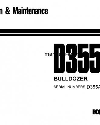 D355A-3(JPN) S/N 9001-UP Operation manual (English)