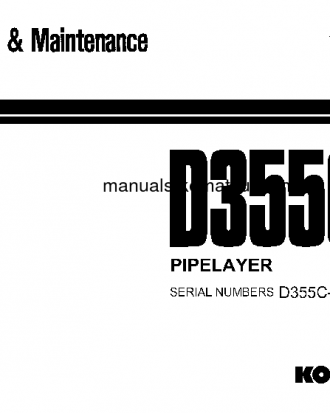 D355C-3(JPN) S/N 8514-UP Operation manual (English)