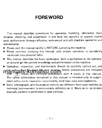 D355C-3(JPN) S/N 8514-UP Operation manual (English)