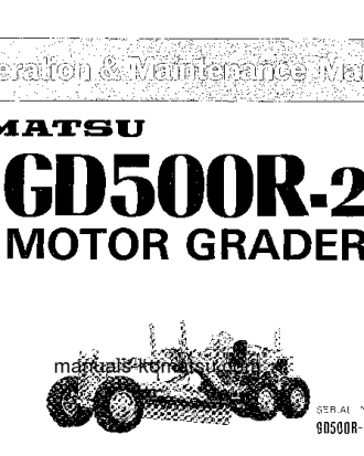 GD500R-2(JPN) S/N 11002-UP Operation manual (English)