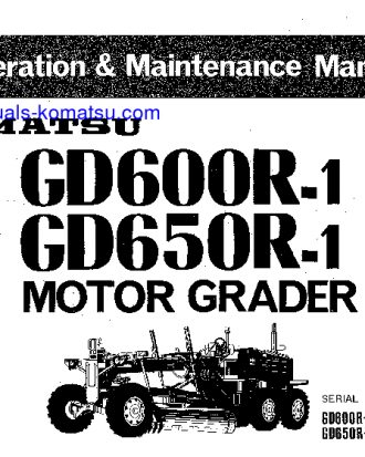 GD600R-1(JPN) S/N 10002-UP Operation manual (English)