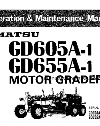 GD605A-1(JPN) S/N 50002-UP Operation manual (English)