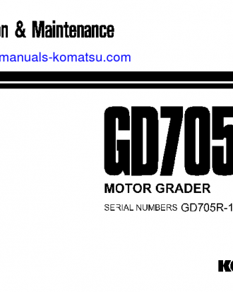 GD705R-2(JPN) S/N 1001-UP Operation manual (English)