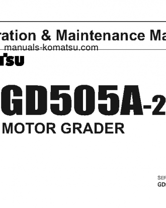 GD505A-2(JPN) S/N 50003-53000 Operation manual (English)