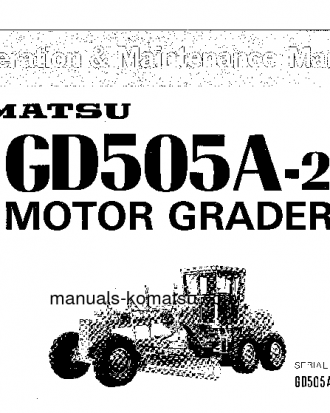 GD505A-2(JPN) S/N 60038-UP Operation manual (English)