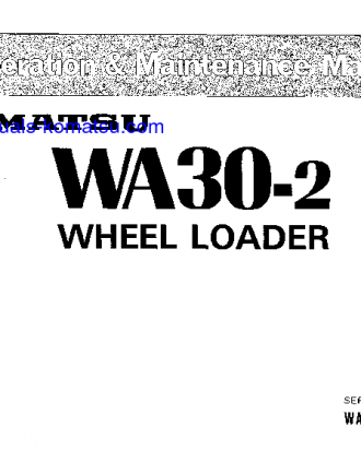 WA30-2(JPN) S/N 4102-UP Operation manual (English)
