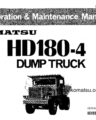 HD180-4(JPN) S/N 1424-UP Operation manual (English)