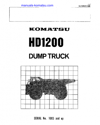 HD1200-1(JPN) S/N 1005-UP Operation manual (English)