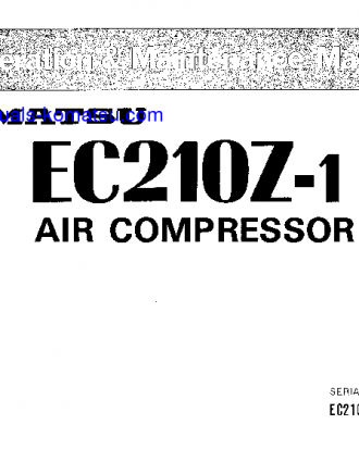 EC210ZS-1(JPN) S/N 1001-UP Operation manual (English)