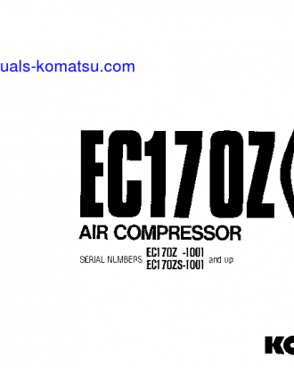 EC170ZS-1(JPN) S/N 1001-UP Operation manual (English)