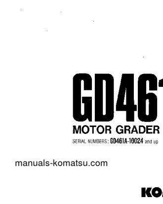 GD461A-1(JPN) S/N 10024-UP Operation manual (English)