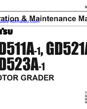 GD511A-1(JPN) S/N 10031-10242 Operation manual (English)