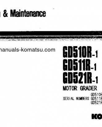 GD510R-1(JPN) S/N 15370-UP Operation manual (English)
