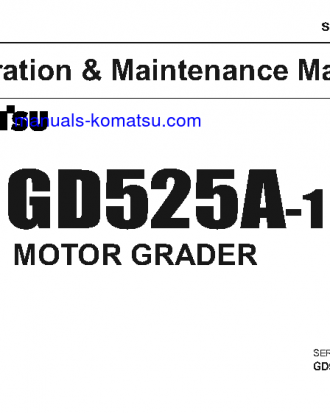 GD525A-1(JPN) S/N 50001-UP Operation manual (English)