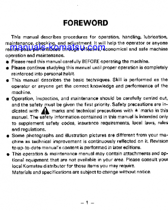 GD525A-1(JPN)-B S/N 50001-UP Operation manual (English)