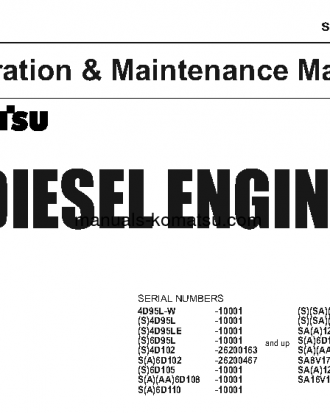 6D95L-1(JPN) S/N 10001-UP Operation manual (English)