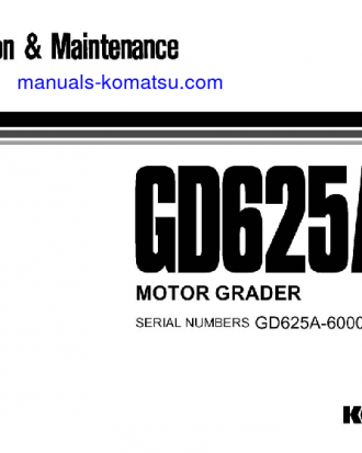 GD625A-1(JPN)-C S/N 60001-UP Operation manual (English)