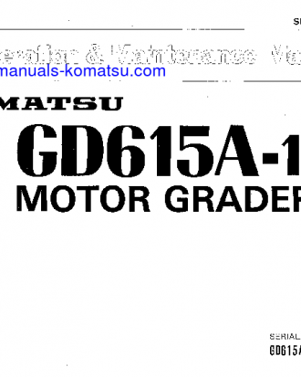 GD615A-1(JPN) S/N 50001-UP Operation manual (English)