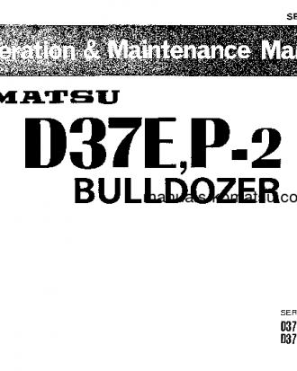 D37P-2(JPN) S/N 2001-UP Operation manual (English)