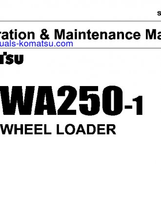 WA250-1(JPN) S/N 10001-12000 Operation manual (English)