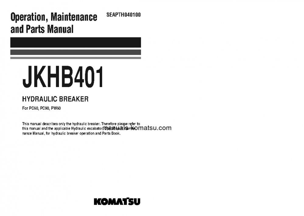 JKHB401(JPN) S/N 1-UP Operation manual (English)