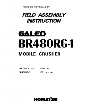 BR480RG-1(JPN) S/N 1001-UP Field assembly manual (English)