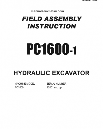 PC1600-1(JPN) S/N 10001-UP Field assembly manual (English)