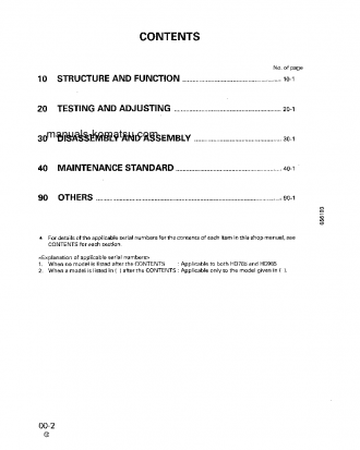 HD785-3(JPN) S/N 2001-UP Shop (repair) manual (English)