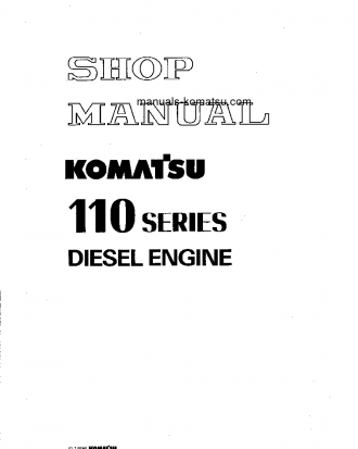 6D110-1(JPN) S/N ALL Shop (repair) manual (English)