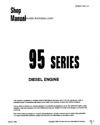 4D95L-1(JPN) S/N ALL Shop (repair) manual (English)