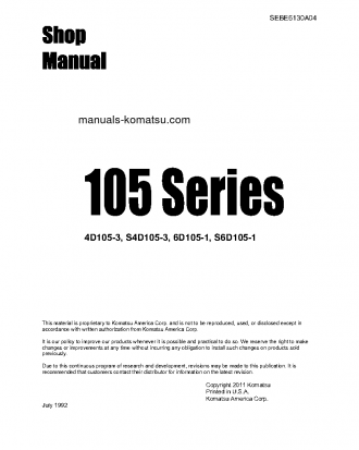 4D105-3(JPN)-ENG. Shop (repair) manual (English)