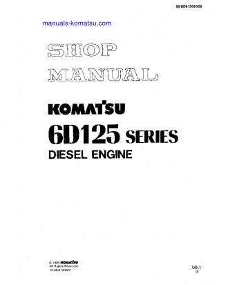 6D125-1(DEU) S/N 1-UP Shop (repair) manual (English)