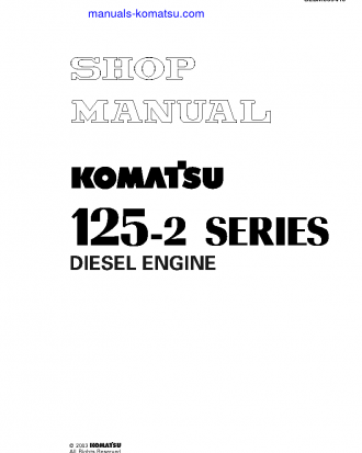 SAA6D125-2(JPN) Shop (repair) manual (English)