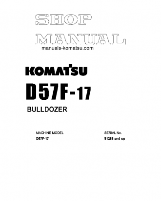 D50F-17(JPN) S/N 81288-UP Shop (repair) manual (English)