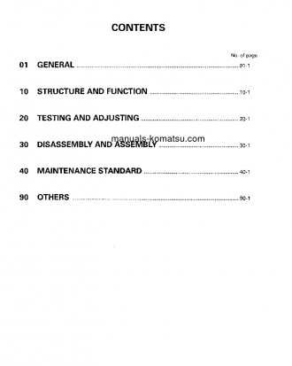 PC20MR-1(JPN) S/N 10001-UP Shop (repair) manual (English)