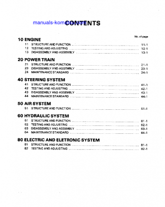 PW210-1(JPN) S/N 10001-UP Shop (repair) manual (English)