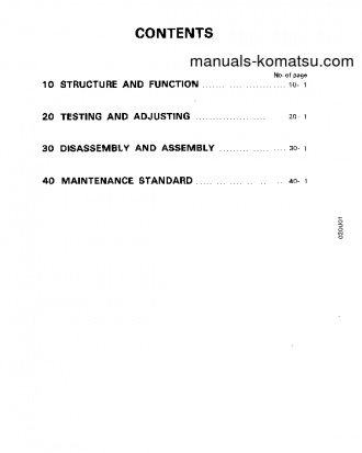 PC50UU-1(JPN) S/N 1001-UP Shop (repair) manual (English)