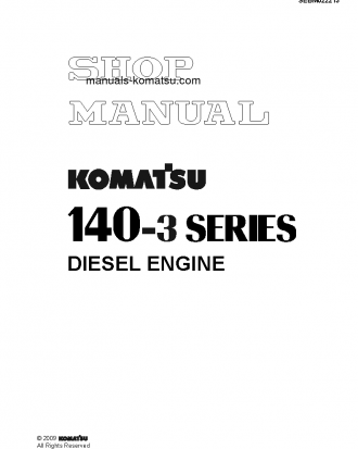 6D140E-3(JPN) S/N ALL Shop (repair) manual (English)