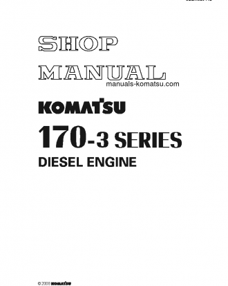 SAA6D170E-3(JPN) S/N ALL Shop (repair) manual (English)