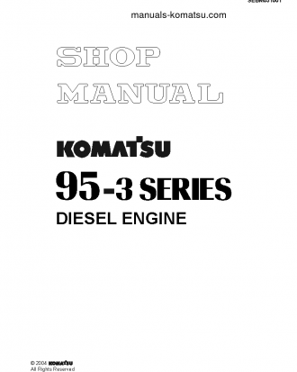 S4D95LE-3(GBR) S/N 1-UP Shop (repair) manual (English)
