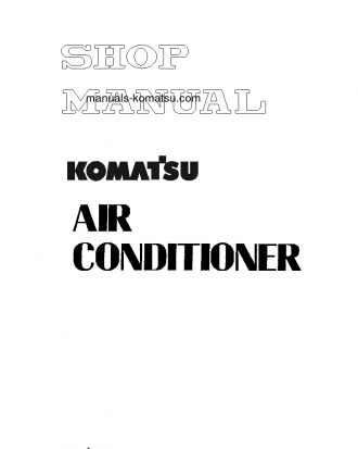 AIR CONDITIONER(JPN) Shop (repair) manual (English)
