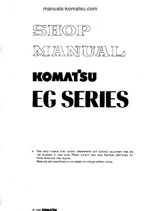 EG85-1(JPN) S/N 8001-UP Shop (repair) manual (English)