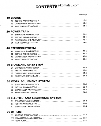 WA470-1(JPN) S/N 10001-UP Shop (repair) manual (English)