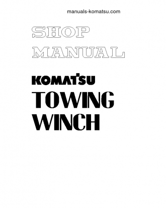 DWC080-2(JPN)-TOWING WINCH FOR D60AP-6, D60E-6 Shop (repair) manual (English)