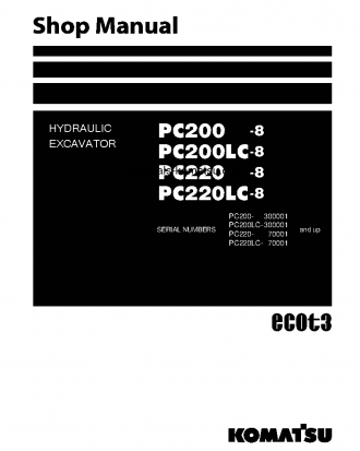PC200LC-8(THA)-ECOT S/N C60001-UP Shop (repair) manual (English)