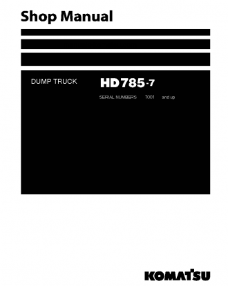 HD785-7(JPN) S/N 7001-UP Operation manual (English)